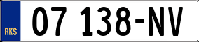 Trailer License Plate